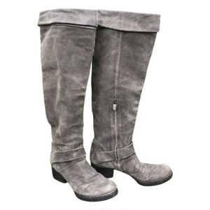 Vintage CNC Costume National Tall Suede, Grey Boots-Heeled-size 40